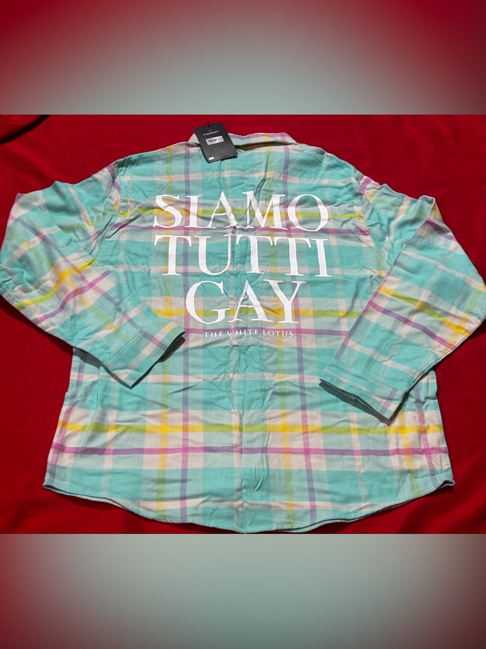 The White Lotus Aqua Multi Plaid Button-Down Shirt